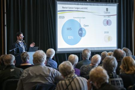 Dr Sunil Patel presents at the Inaugural Colorectal Cancer Education Day