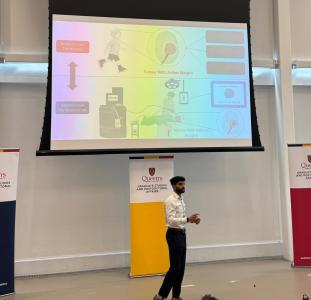 Dilakshan Srikanthan presents their research findings